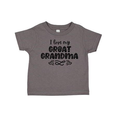 

Inktastic I Love My Great Grandma with Hearts Gift Toddler Boy or Toddler Girl T-Shirt