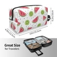 thumbnail image 4 of Goofa Watermelon And Kiwi Printed Toiletry Bag with Handle,Large Capacity Travel Makeup Cosmetic Bag for Women, Carry on Airport Airline Compliant Bag, 4 of 9