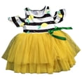 thumbnail image 1 of Toddler Girls Cold Shoulder Lemon Tutu Tulle Birthday Party Flower Girl Dress Yellow 2T XS (P201410P), 1 of 2