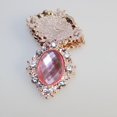thumbnail image 5 of 10pcs Rhinestone Gems Cabochons Flat Back Embellishments Wedding Phone Decor of Size 1*1.2inch - Pink, 5 of 5