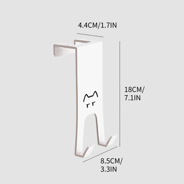 Birdeem Hanger and Storage Rack Behind the Door No Punching Kitchen Cabinet Door Wall Mounted Clothes Rack for Storing Clothes Hats Keys