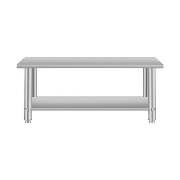 Miekor Furniture 60"*24" Commercial Work Table for Restaurant and Home Stainless Steel Kitchen Prep Table with Under Shelf 69839