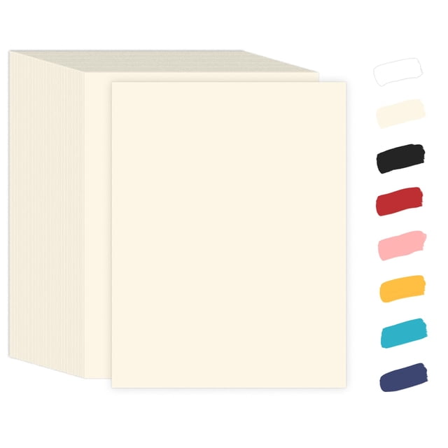 Cartulina Goefun, 8,5 x 11, 180 g/m², 100 hojas, color crema