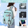 thumbnail image 4 of DAKIMOE Fashion Teenage School Backpack Student Middle School bag Men and Women Anti-theft Laptop Backpack with USB Charging Port (Pink), One Size, 4 of 7