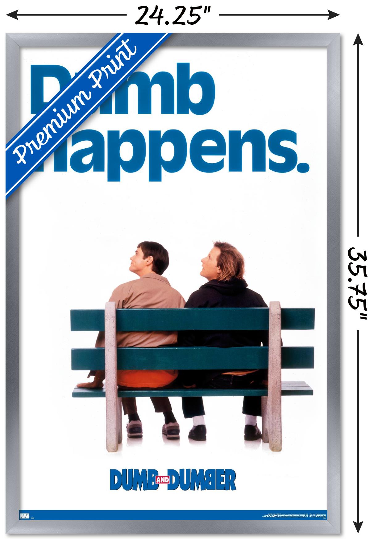 Dumb and Dumber - Dumb Happens Wall Poster, 22.375" x 34", Framed