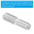thumbnail image 4 of Uxcell M12*M14*50mm Double End Threaded Stud Screw Bolt, 5 Pack 304 Stainless, 4 of 5