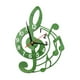 thumbnail image 3 of Reloj de pared Música silenciosa Diseño temático Decoración de relojes decorativos para niños Decoración del hogar Decoración del hogar para amantes Verde, 3 of 8