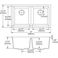 thumbnail image 2 of Elkay ELGU3322WH0C Quartz Classic 33" Undermount Double Basin Quartz Composite Kitchen, 2 of 7