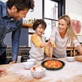 thumbnail image 4 of Molde para pizza redondo antiadherente, resistente, de acero al carbono, para restaurante, 4 of 6