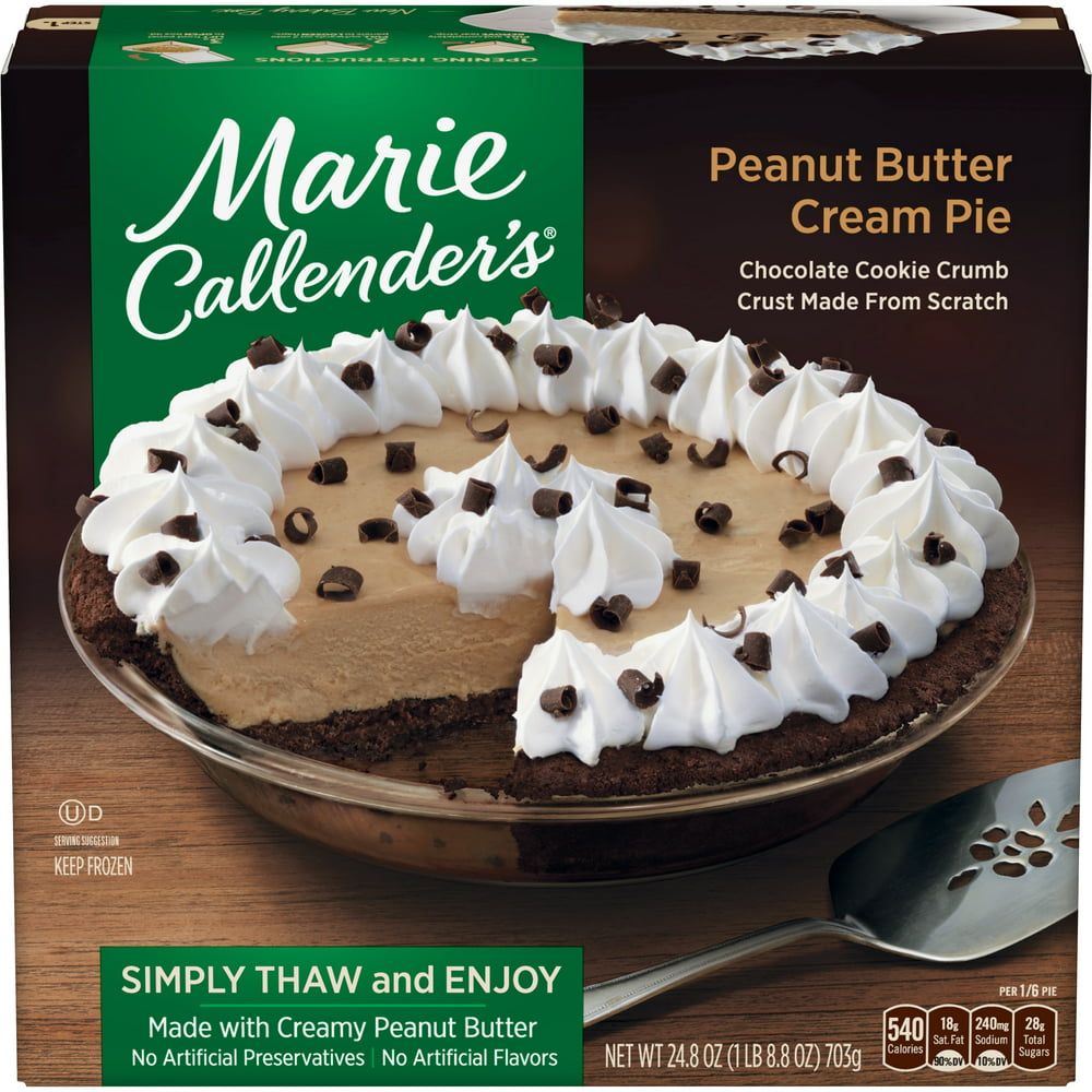 Marie Callender's Peanut Butter Cream Pie Frozen Dessert, 24.8 Ounce