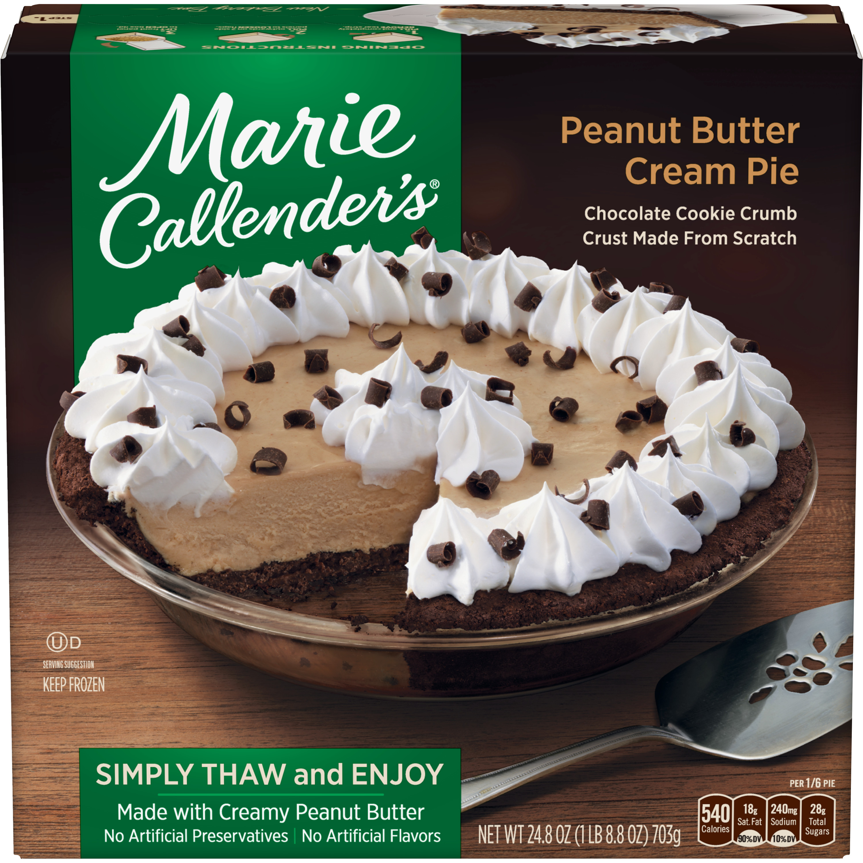 Marie Callender s Peanut Butter Cream Pie Frozen Dessert 24 8 Ounce Marie Callender s Peanut Butter Cream Pie Frozen Dessert 24 8 Ounce