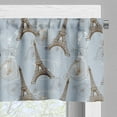 thumbnail image 3 of Ambesonne Eiffel Window Valance, Retro Bicycles Landmark, 54" X 12", Brown Pale Blue, 3 of 5
