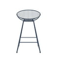 thumbnail image 4 of CosmoLiving by Cosmopolitan Ellis 24" Metal Counter Height Bar Stool, Navy, 4 of 15