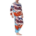 thumbnail image 2 of Hirioo Sushi Salmon Surfing for Men's Pajama Sets 2 Piece Pjs Men's Long-Sleeved Pajama Set Button Down Sleepwear,S-XXL-XX-Large, 2 of 7
