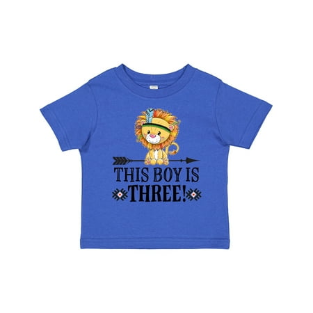 

Inktastic 3rd Birthday Tribal Lion Boys Gift Toddler Boy Girl T-Shirt