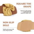 thumbnail image 3 of BERANMEY Women's Bow Slide Sandals Square Toe Flat Fashion Sandals for Wide Width Comfortable Slip-On Casual Beach Shoes for Summer, 3 of 8