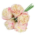 thumbnail image 2 of SPRING PARK 1Pc 5 Head Artificial Peony Flowers Bouquet Silk Flowers for Home Bridal Wedding Party Festival Decor, 2 of 7