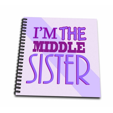 3dRose Im the Middle Sister Purple - Mini Notepad, 4 by 4-inch