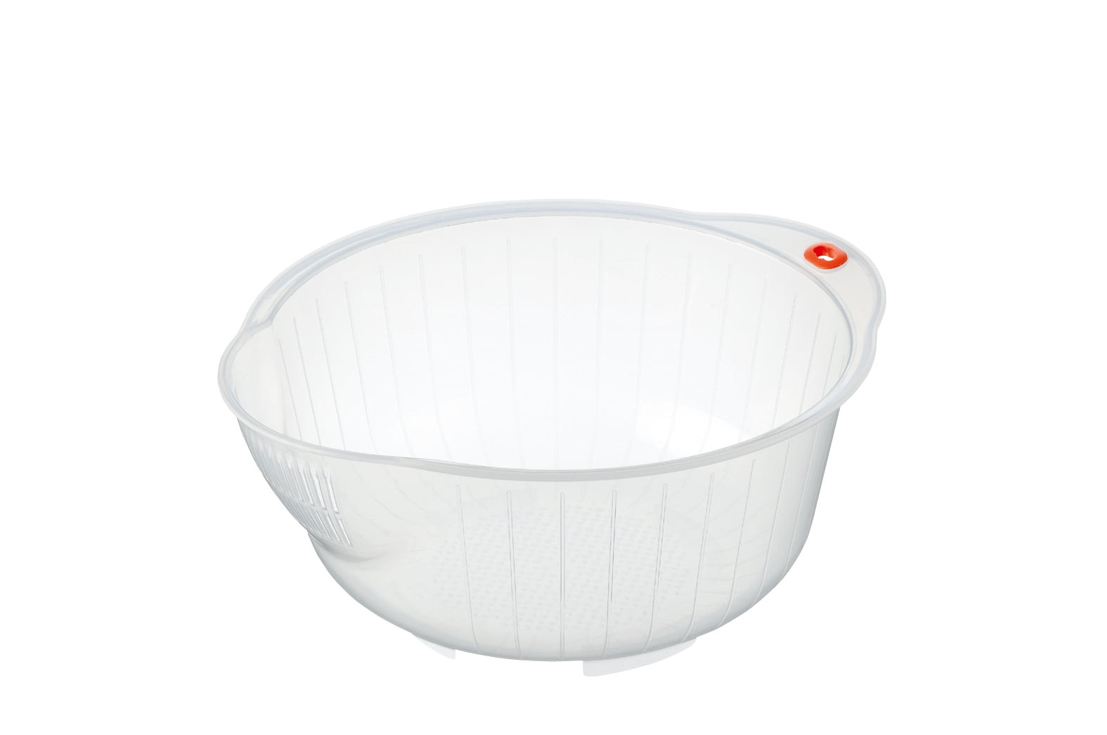 Inomata Japanese Rice Washing Bowl with Strainer, 2.5Quart Capacity