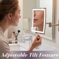 thumbnail image 7 of Jerdon Rectangular Wall Mount Makeup Mirror with 5X Magnification- Direct Wire Makeup Mirror with LED Lights - Nickel Finish - Model JRT710NLD, 7 of 7