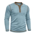 thumbnail image 4 of Guluxicc Men's Knit Shirts Button Crew Neck Long Sleeve Tops for Everyday Wear Summer Casual Outfits, 4 of 6
