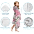 thumbnail image 7 of Pioneer Flower Floral Print Pattern Hooded Bath Towel，60"x35" for Ages 3 To 12 Kids, Quick Dry Lightweight Soft Microfiber Hood Beach Towel Cover Up for Kids, 7 of 7