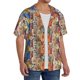 thumbnail image 2 of Balery Funny Dogs Family Camisa Casual de Manga Corta con Botones para Hombre, Texturizada, Estilo Cubano, para Playa, Verano-Medium, 2 of 5