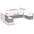 thumbnail image 2 of vidaXL Garden Sofa Set Beige PE rattan 8 Piece Sofa Set, 2 of 4