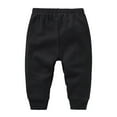 thumbnail image 3 of XYIJANI Children's Pants Plain Pants Casual Boys Basic Girls Baby Solid Color Children's Pants 0 1 Years Old (Black,9M), 3 of 3