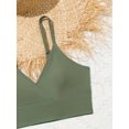 thumbnail image 4 of Girls 3pcs Bikini Set + Ruched Cover-up Skirt, Solid Fashion Bathing Suit Beach Pool Swimwear Cover-Up Set, 4 of 5