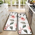 thumbnail image 4 of Kitchen Rugs Sets Of 2,Pioneer Flower Floral Print Pattern Anti Fatigue Kitchen Mat Rugs Non Slip Washable,Decorative Kitchen Floor Mats for Kitchen,Sink,Laundry,17"x47"+17"x47", 4 of 5