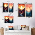 thumbnail image 4 of Designart "Peaceful Sunset Mountain Forest Daydreams II" Landscape Mountains Framed Wall Art Set Of 2 - Traditional Yellow Gallery Wall Frame Set For Home Decor, 4 of 6