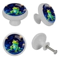 thumbnail image 4 of Frog Fluorescent Drawer Pulls with Screws: Round 4-Pack Glow-in-the-Dark Knobs – Suitable for Cabinets, Wardrobes, Dressers, 4 of 6