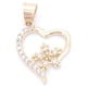 thumbnail image 1 of Dije Corazón Calzada con zirconias en oro de 10k, 1 of 4