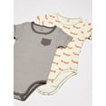 thumbnail image 2 of Touched by Nature Baby Boy Organic Cotton Bodysuits 3pk, Fox, 6-9 Months, 2 of 8