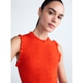 thumbnail image 5 of Free Assembly Women's Ruffle Trim Pointelle Sweater Shell, Lightweight, Sizes XS-XXL, 5 of 7