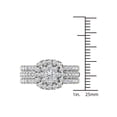 thumbnail image 4 of 1-1/2 Carat T.W. Diamond Single Halo Cluster Two-Band 14kt White Gold Engagement Ring Set, 4 of 5