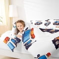 thumbnail image 4 of Homewish Police Car Queen Comforter Set,Policeman Vehicle Bedding Sets,Red Blue Cop Lights Bedding Comforter Set For Boys Teens,Breathable Home Decor Reversible,3-Piece, 4 of 8
