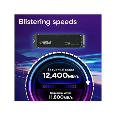 Crucial - T700 1TB Internal SSD PCIe Gen 5x4 NVMe