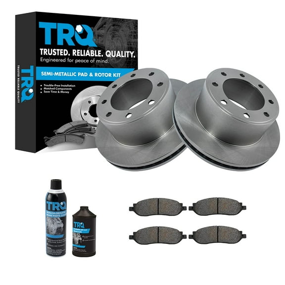 TRQ Brake Pad & Rotor Kit Metallic Rear w/Chemicals BKA16950 Fits select: 2005-2007 FORD F250, 2005-2007 FORD F350