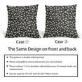 Vintage Floral Pillow Covers 20x20 Set of 2 Black Old White Floral