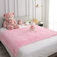 thumbnail image 3 of YJ.GWL Soft Shaggy Throw Blanket Fluffy Plush Bed Throws Fuzzy Sherpa Fleece Blankets for Couch, Sofa,Chair,60"x80",Pink, 3 of 7