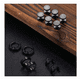 thumbnail image 3 of 6 Pares Aretes Con Piercing Pendientes Runas Vikingas Hombre Negro, 3 of 5
