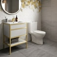 thumbnail image 5 of Cache 24" Freestanding, Bathroom Vanity in White and Gold, 5 of 13