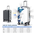 thumbnail image 4 of Kdxio Blue Flying Butterflies Pattern Luggage Cover for Travel,Elastic and Durable,Fits 18-32 Inch,Anti-Scratch Suitcase Protector-No luggage included, 4 of 5