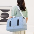 thumbnail image 5 of WIZUTIZ Gym Bag for Women with Shoes Compartment Collapsible Travel Bag Swim Weekender Lightweight Tote Bag Workout Yoga Sports Large Travel Duffle Bag Womens Large Solid Bags Classic Bag Blue, 5 of 5