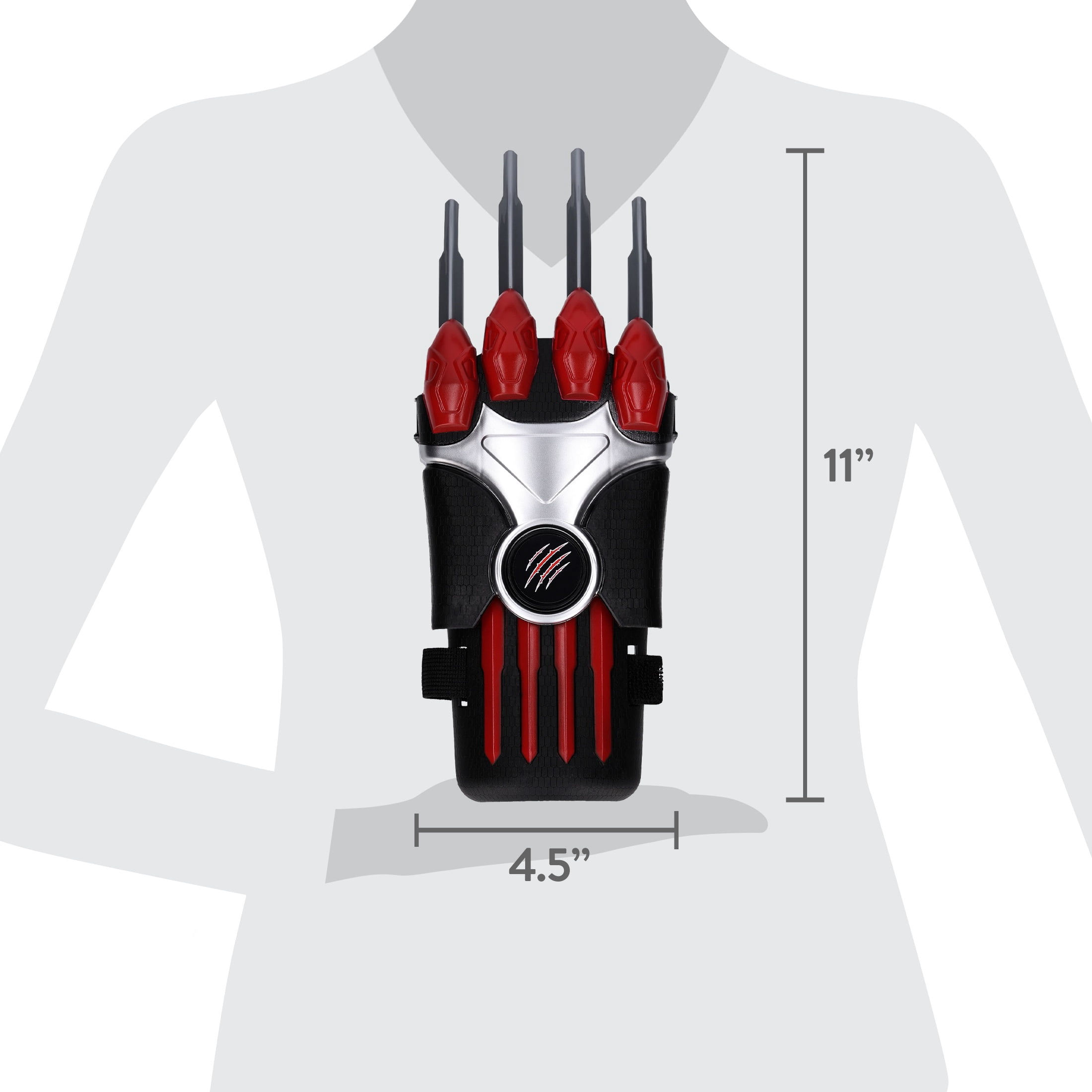 Ninja Slash Claw Costume Accessory for Children, Black and Red, Halloween by Way To Celebrate