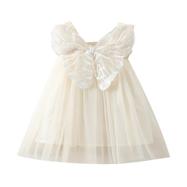 AMERTEER Princesse Robe Sans Manches Papillon Forme Maille Robepetites Filles