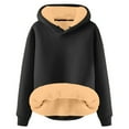 thumbnail image 2 of Basic Lined Hoodies for Women 2025 Fall Winter Long Sleeve Thick Hoodie Hooded Sweatshirt Pullover Tops, 2 of 5