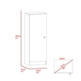 thumbnail image 4 of Miekor Furniture Belleria Single Door Pantry Storage Cabinet with Four Interior Shelves -White 85358, 4 of 7